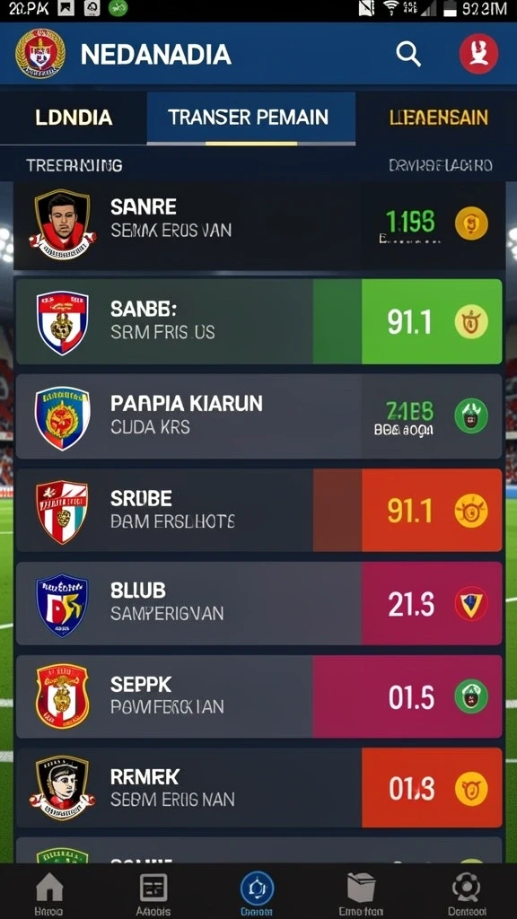 Tangkapan layar menampilkan antarmuka utama yang menarik.