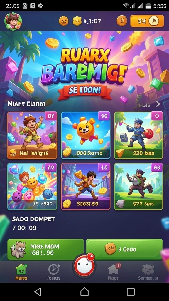 Beragam permainan menarik dalam satu aplikasi.
