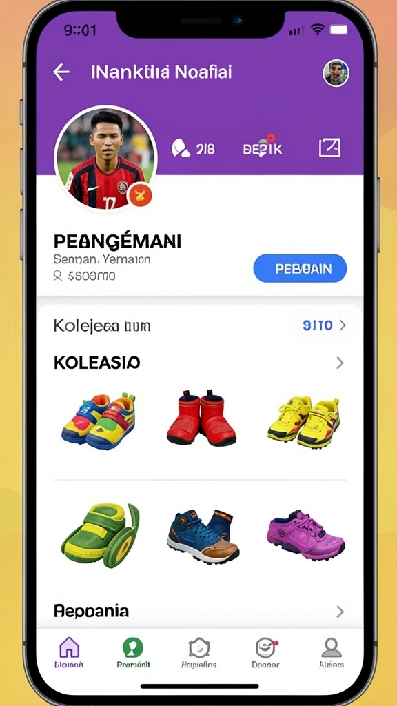 Tampilan karakter menarik dengan detail tinggi.