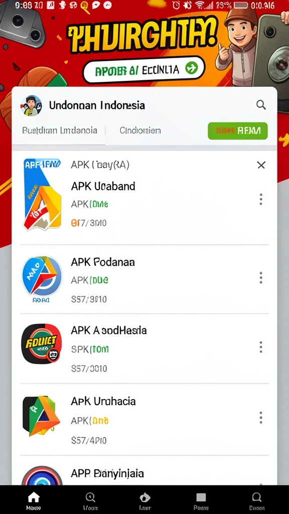 Screenshot menunjukkan berbagai tema slot yang tersedia.
