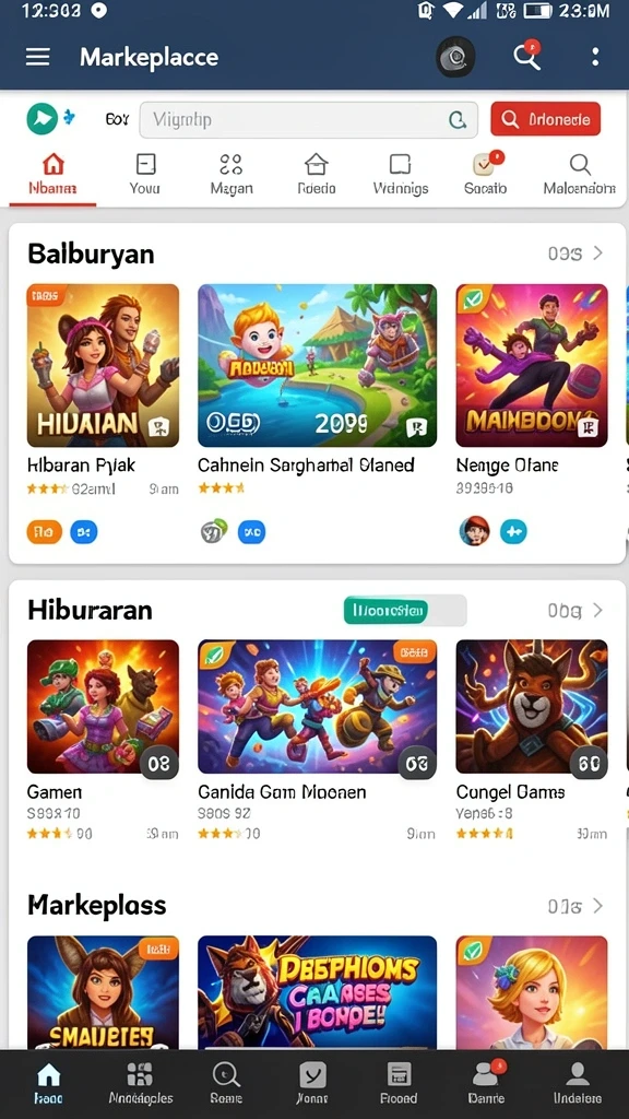 Beragam permainan menarik untuk dipilih.