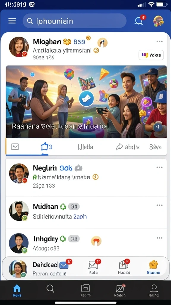 Fitur interaksi sosial untuk berbagi pengalaman dengan teman.