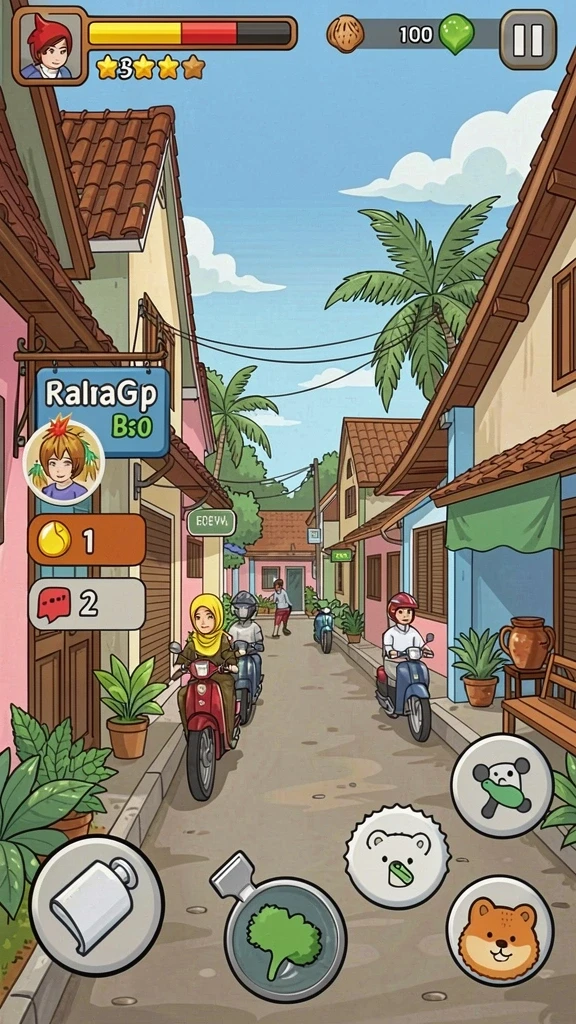 Level yang menantang dan penuh rintangan seru.