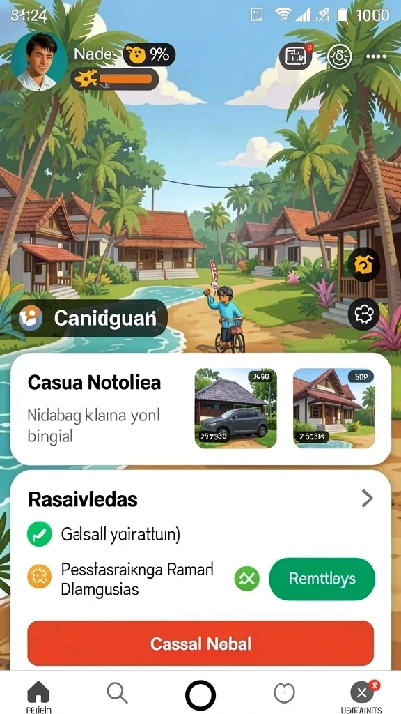 Screenshot menunjukkan salah satu game populer yang tersedia.
