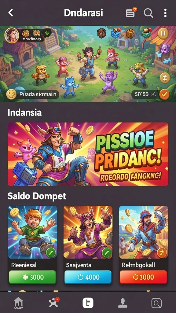 Beragam karakter unik yang dapat dipilih.